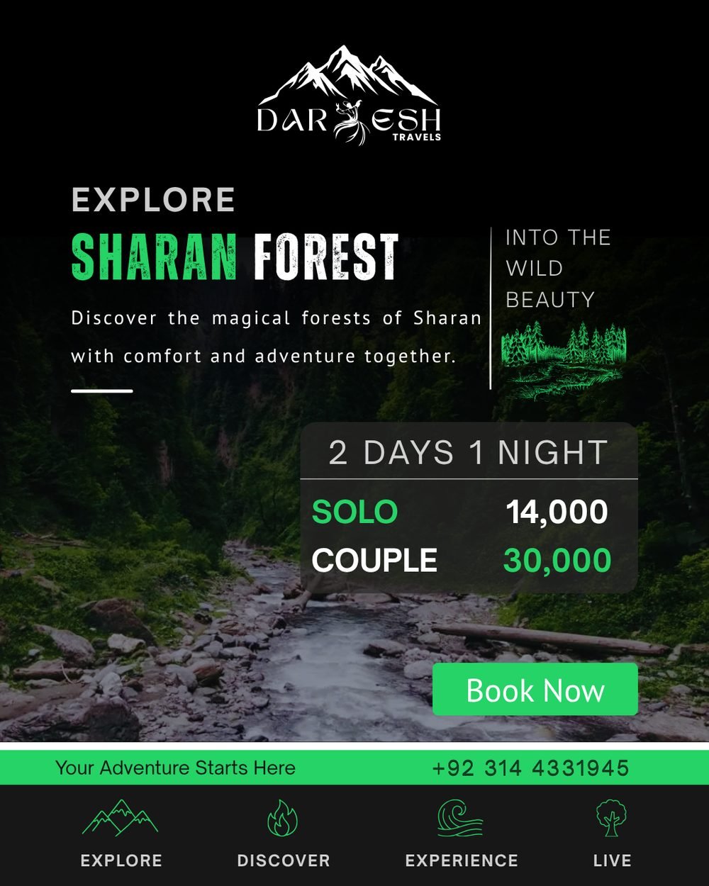 Sharan Forest Retreat tour package poster — Darwesh Travels